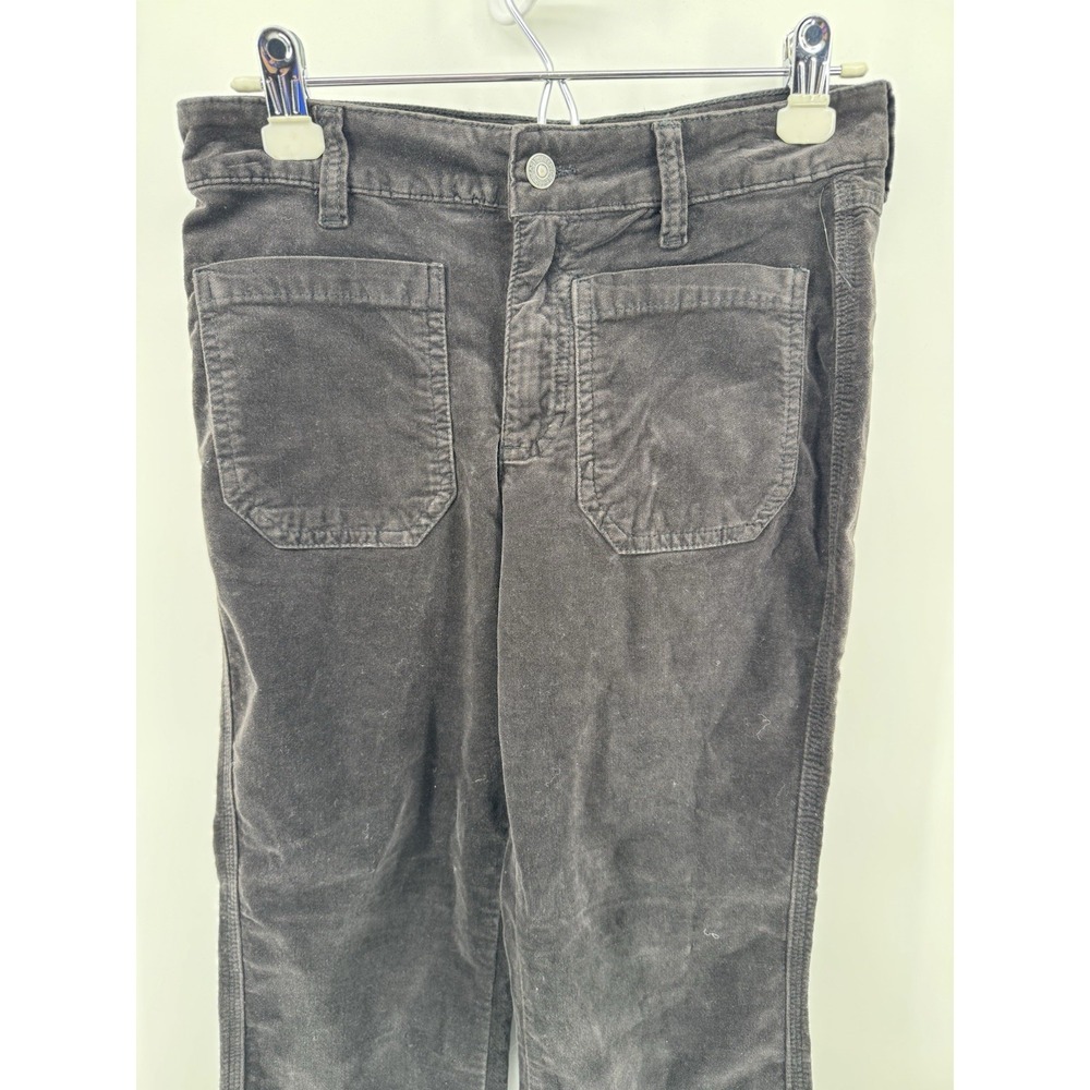 Free People High Time Kick Flare Women's Sz 4 Brown Mid‎ Rise Patch Pocket NWOT
